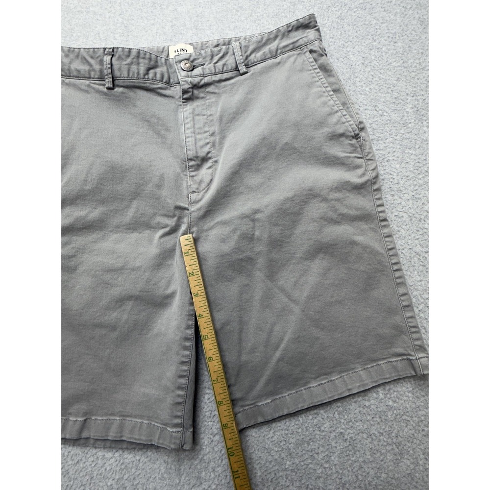 Flint And Tinder Shorts Mens 33 Gray Chino Stretch 11 Inseam Casual Summer - Picture 3 of 9